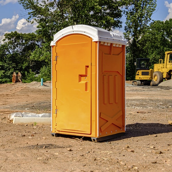 how often are the portable restrooms cleaned and serviced during a rental period in Texola Oklahoma